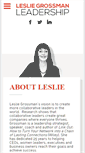 Mobile Screenshot of lesliegrossmanleadership.com