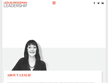 Tablet Screenshot of lesliegrossmanleadership.com